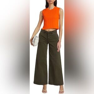 Olive Green Frame Women's TOMBOY Wide-Leg Pants - 28